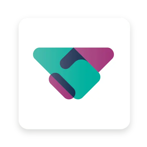 CRM y ventas en Odoo ERP – Seguimiento de clientes y oportunidades Ícono geométrico en tonos verde y morado representando el módulo de CRM y ventas en Odoo.