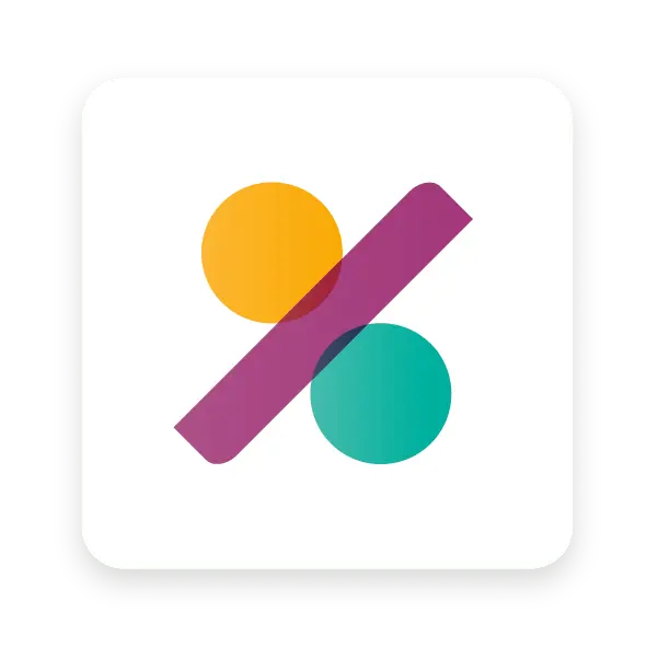 Contabilidad en Odoo ERP – Reportes fiscales automatizados y cumplimiento SAT Ícono con círculos superpuestos en tonos amarillo y verde cruzados por una barra púrpura, representando el módulo de contabilidad de Odoo ERP.