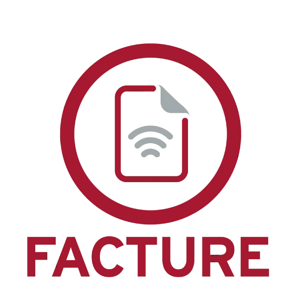 Aspel FACTURE – Sistema rápido para emitir CFDI sin sistema completo Ícono de Aspel FACTURE con una hoja electrónica dentro de un círculo rojo, representando facturación electrónica ligera.