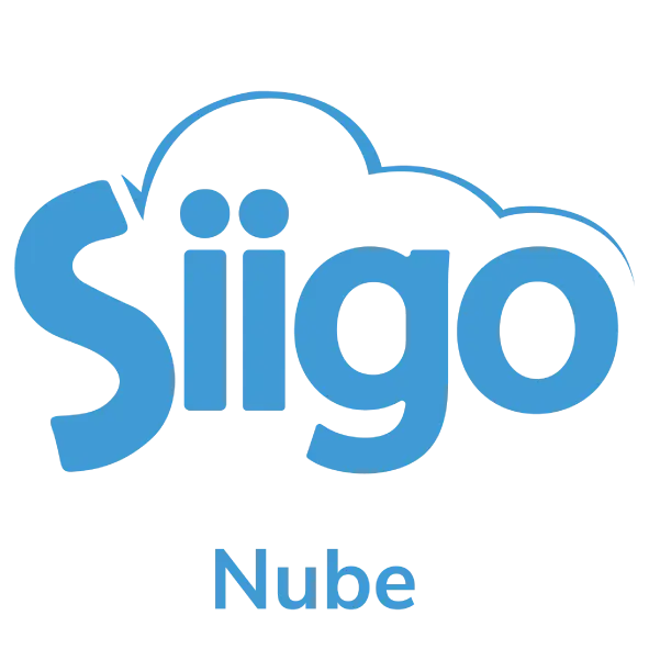 Siigo Nube – Facturación y administración empresarial 100% en línea Ícono de Siigo Nube con el texto Siigo en azul y una nube sobre la letra "i", representando sistema de administración en la nube.