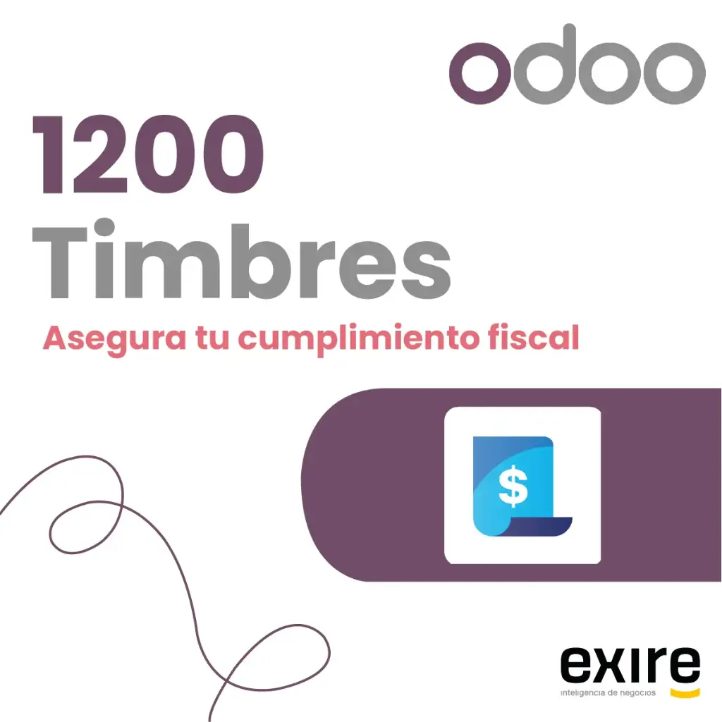1,200 Timbres para facturar con Odoo ERP v15-19 (Acceso digital)
