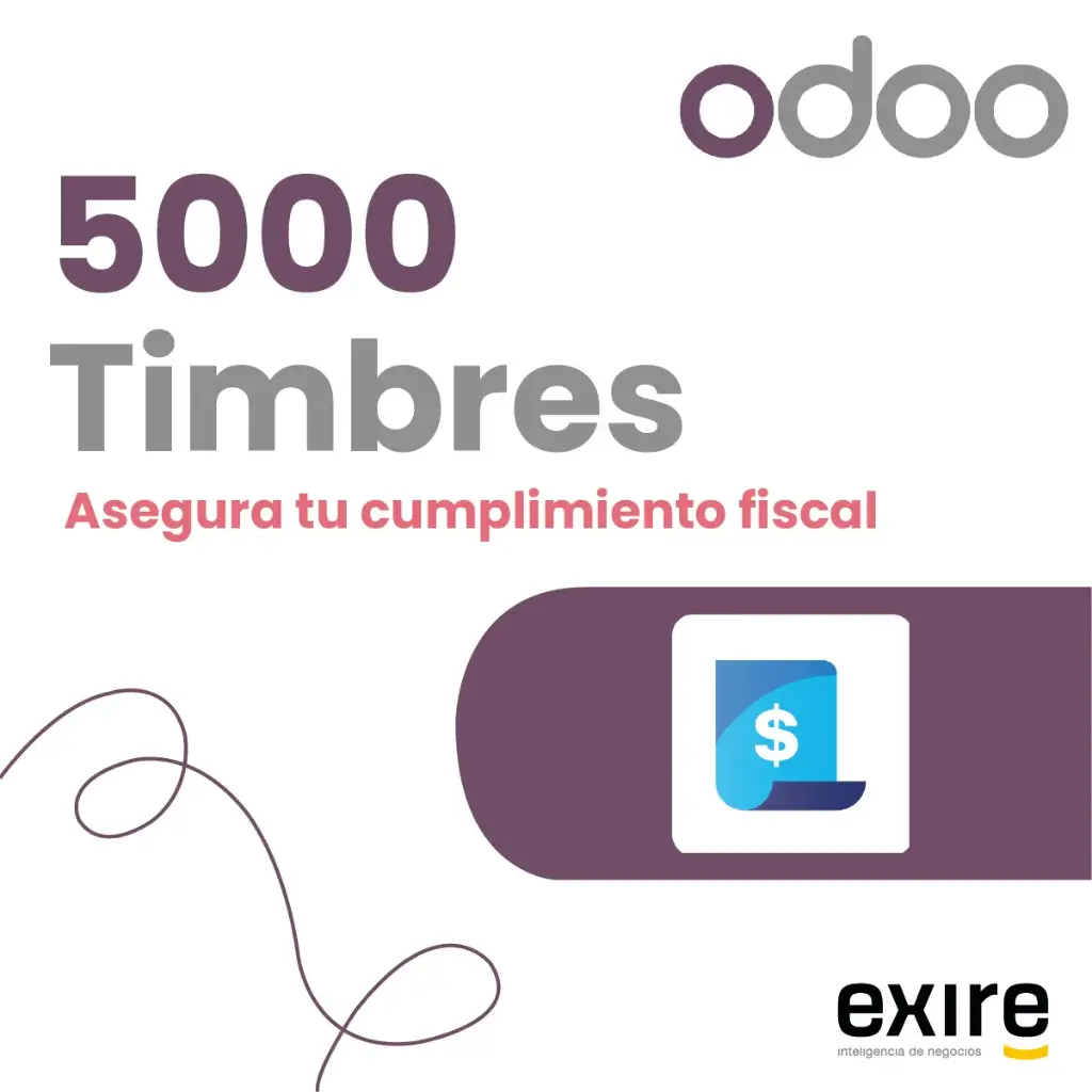 5,000 Timbres para facturar con Odoo ERP v15-19 (Acceso digital)