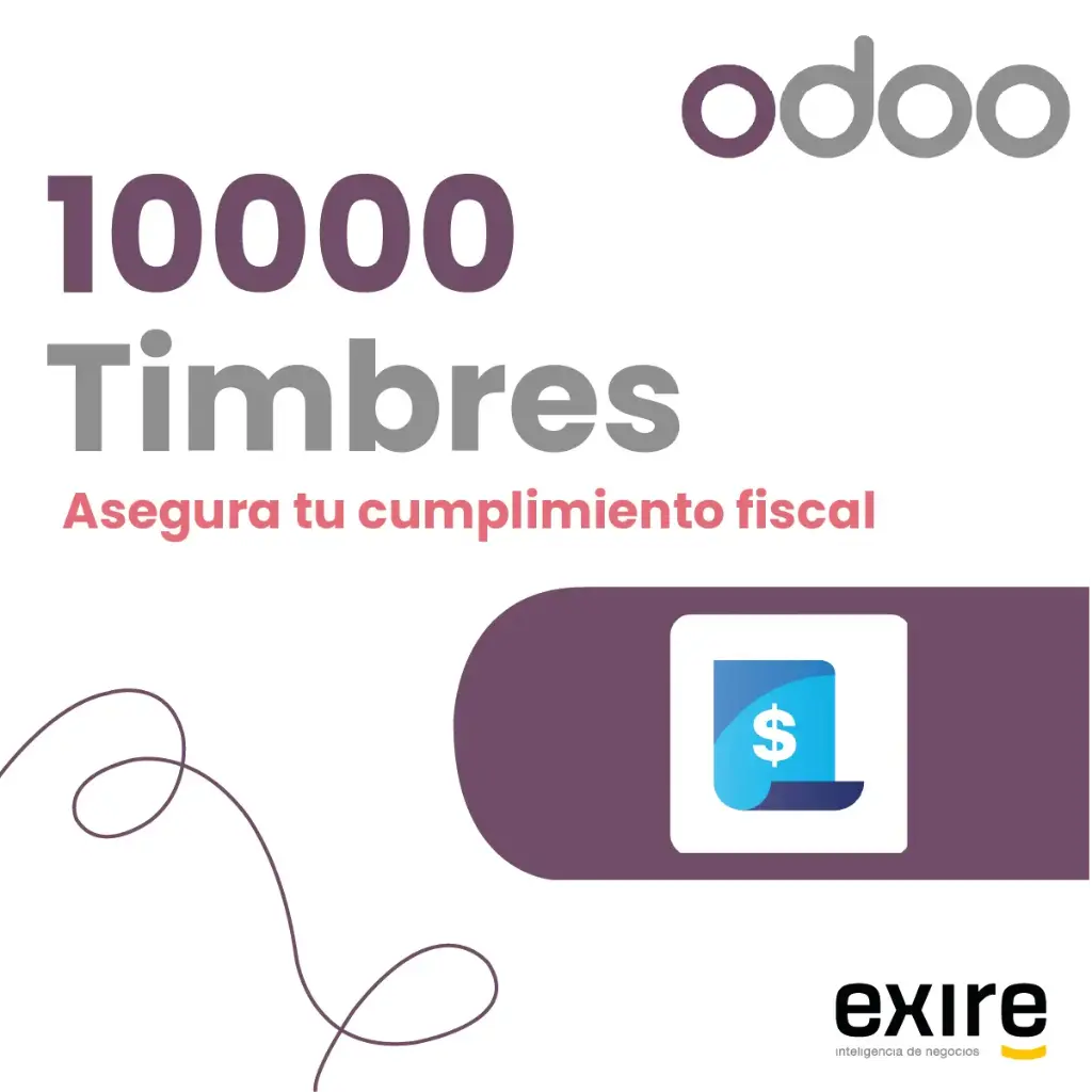 10,000 Timbres para facturar con Odoo ERP v15-19 (Acceso digital)