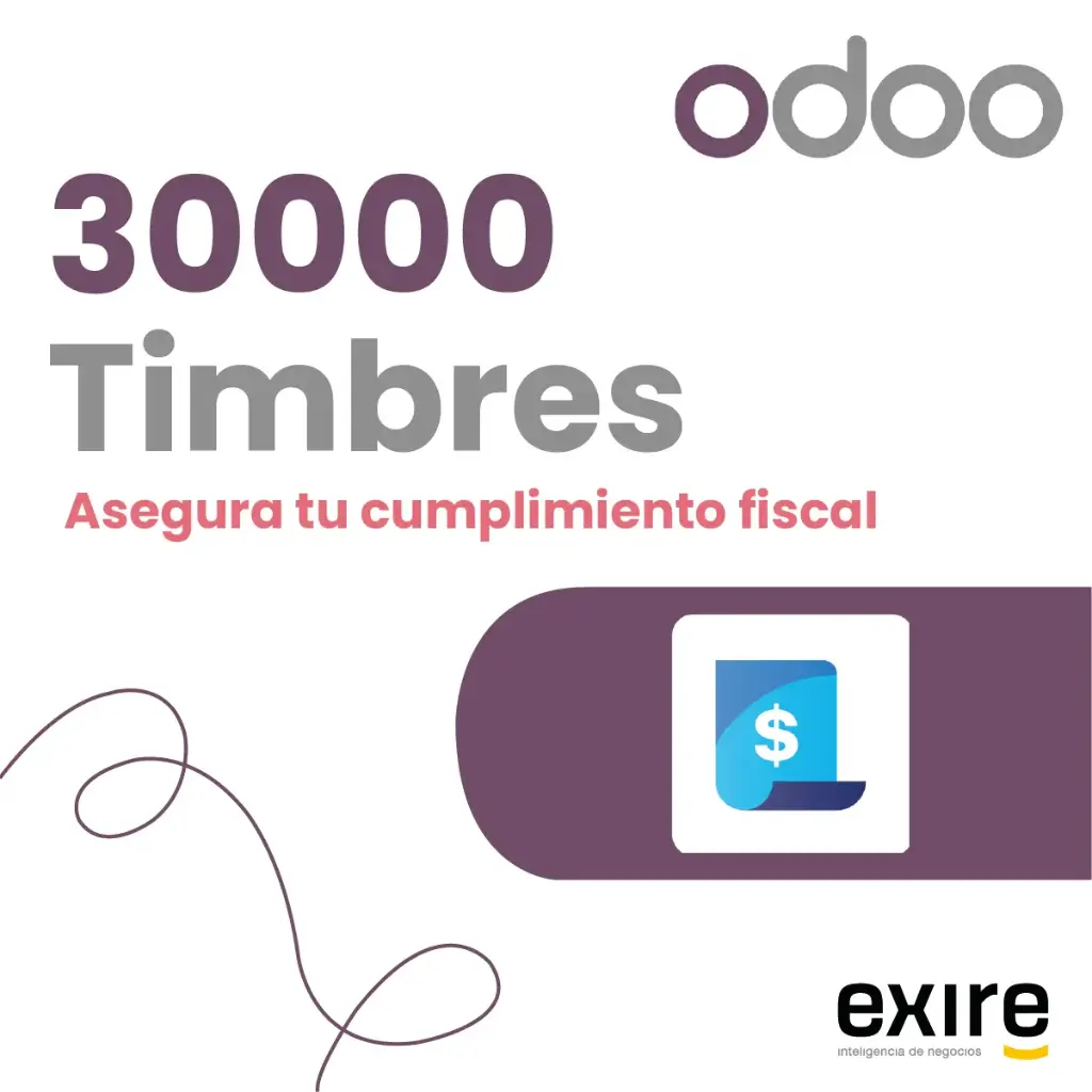30,000 Timbres para facturar con Odoo ERP v15-19 (Acceso digital)